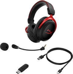 HyperX Cloud 2 Wireless Gaming Headset - For Pc, Ps4, Nintendo Switch, Detachable Noise Cancelling Microphone With Mic, Red