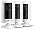 Ring Indoor Cam (1st Gen), Compact Plug-In HD security camera with two-way talk, Works with Alexa | 3-pack, White