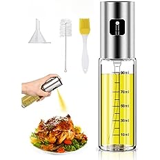 SKY-TOUCH Oil Spray Bottle Set, Olive Oil Sprayer Spray Bottle Oil Sprayer Oil Sprayer Dispenser Set For Bbq, Cooking, Salad 100ML