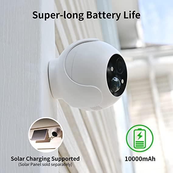 SwitchBot Outdoor Spotlight Cam 10000mAh - White - Buygeeni