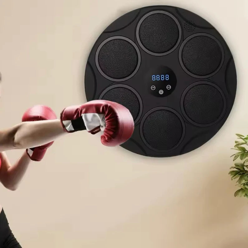 Music Boxing Wall Target, Smart Boxing Machine with Music, Lighting for Speed, Hand-Eye Reaction, Coordination, Gym,