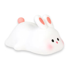 LED Night light Cute Big Face Rabbit Night Light Kid Touch Sensor Timing USB Rechargeable for Birthday Gifts Bedroom Decor