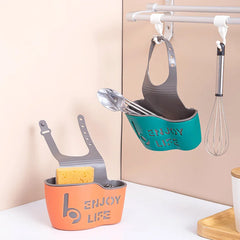 Creative Kitchen Sink Drain Basket Punch-free Faucet Hanging Baskets Soap Sponge Storage Rack Sink Shelf Kitchen Organize Holder