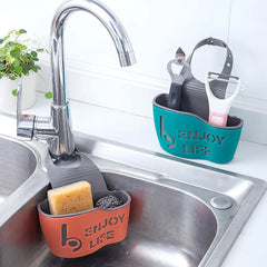 Creative Kitchen Sink Drain Basket Punch-free Faucet Hanging Baskets Soap Sponge Storage Rack Sink Shelf Kitchen Organize Holder