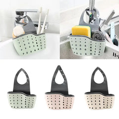 Kitchen Sink Holder Hanging Drain Basket Adjustable Soap Sponge Shelf Organizer Bathroom Faucet Holder Rack Kitchen Accessories