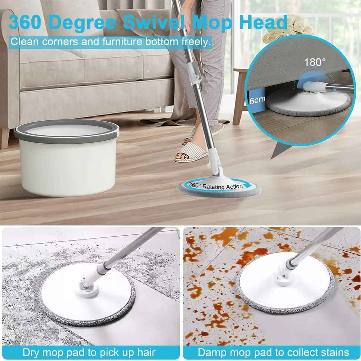 Spin Mop Bucket Set - Buygeeni