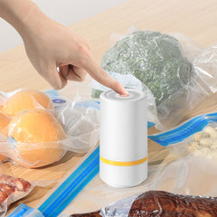 Kitchen Smart Small Food Household Vacuum Sealer Easy Carrying With 10 Bags Blue