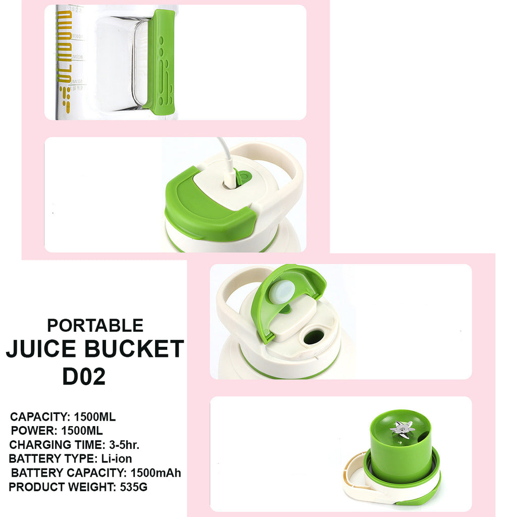 Portable Electric Juice Bucket 1500ml D02 - Buygeeni