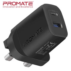 PROMATE Dual port fast charger USB-C USB-A - Buygeeni