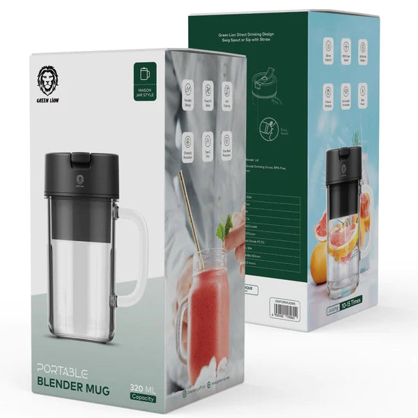 GREEN LION PORTABLE BLENDER MUG 320ML - Buygeeni