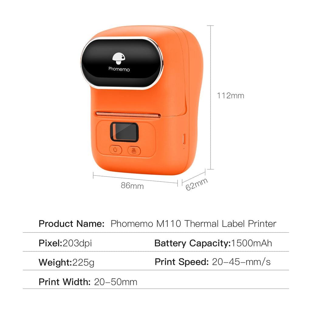 M110 Phone Printers Thermal Label Printer M110 Phone Printers Thermal Label Printer buygeeni 