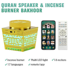 Telawah Quran Speaker & Mini Incense Burner Bakhoor