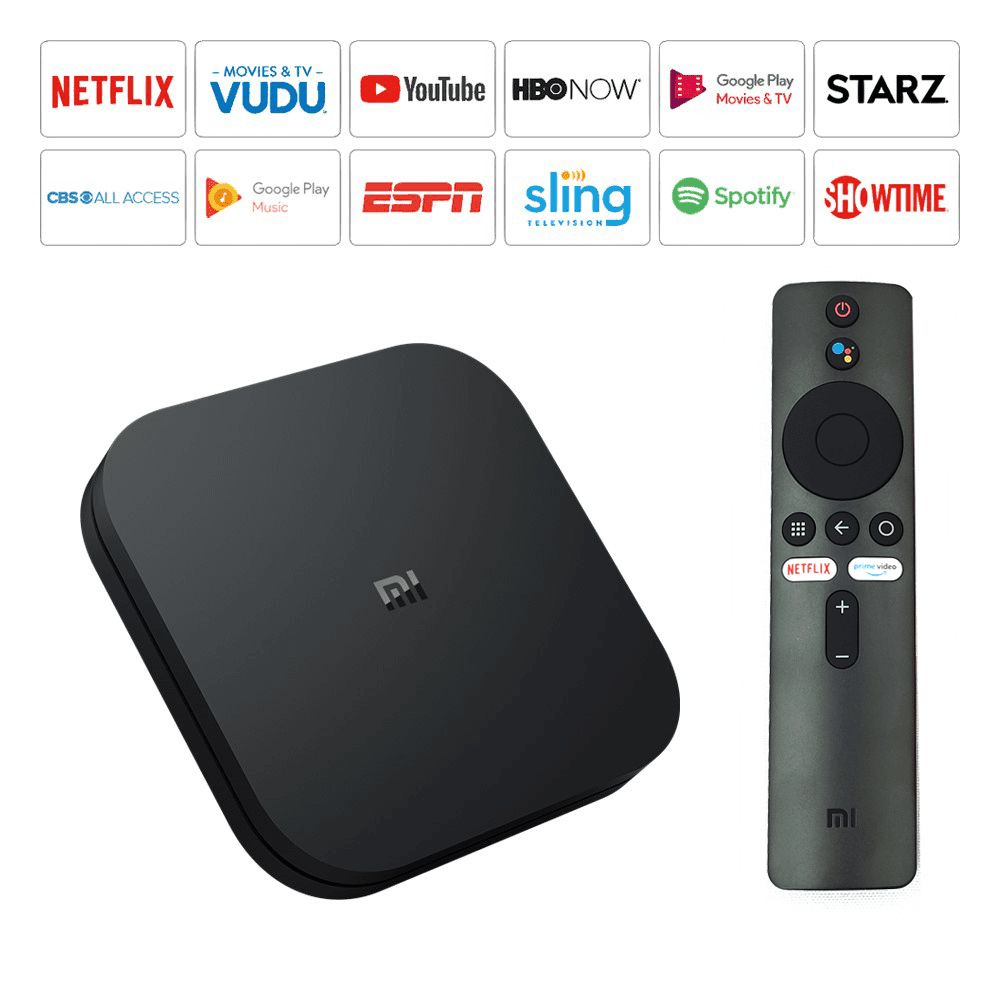 Mi Box S, Smart Tv Box, Intelligent 4K Ultra Hd Media Player, Work With Projector, Tvs & Mobile Phones, Powered By Android 9.1, - International Version- Black - Buygeeni